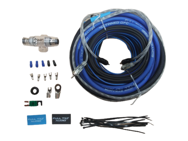 FULL TILT, Blue / Black, 4ga Amp wiring kit