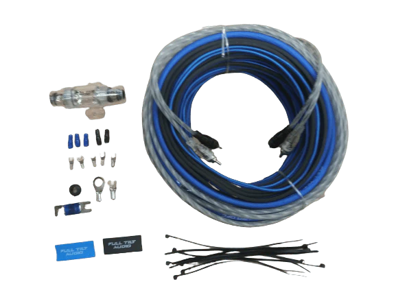 FULL TILT, Blue / Black, 8ga Amp wiring kit