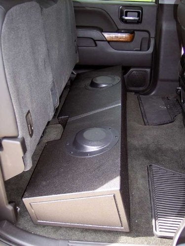 Car Audio 2010 Chevy Silverado Subwoofer Box 2007+ GM CREW CAB